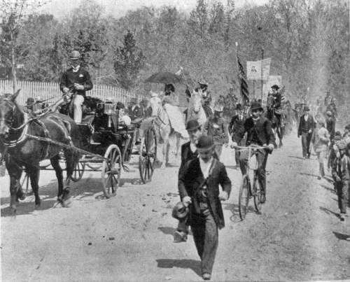 The Coxeyites set out from the Brightwood Riding Park in Washington on May 1, 1894. 